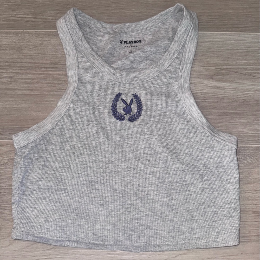 PLAYBOY Heather Gray Tank Top